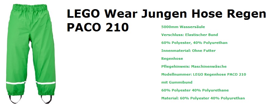 Jungen Regenhose Wear