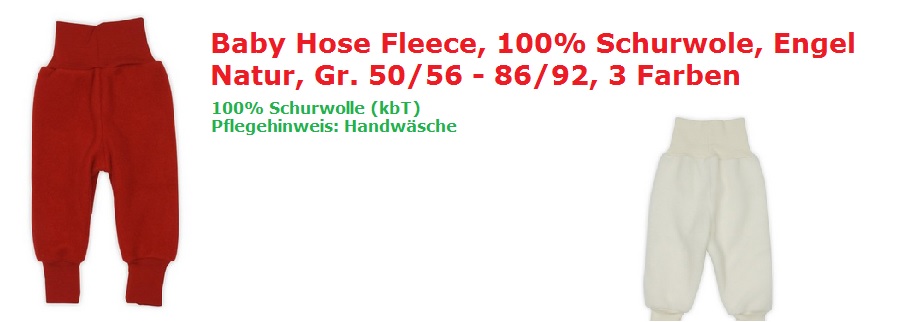 baby fleece Hose wolle