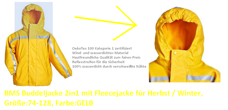 Gelbe Regenjacke Kinder